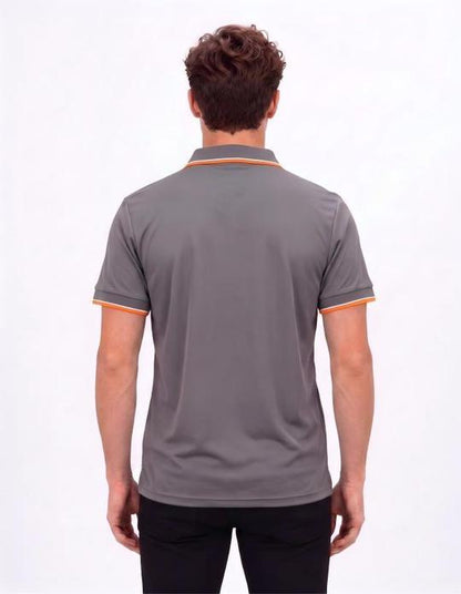 Be Seen Mens Striped Collar and Cuff Polo (BSP2016)