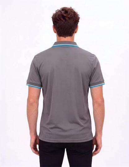 Be Seen Mens Striped Collar and Cuff Polo (BSP2016)