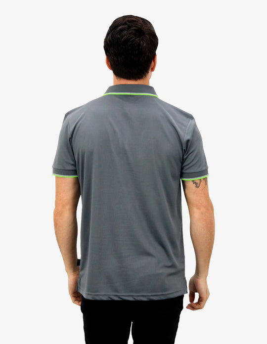 Be Seen Mens Striped Collar and Cuff Polo (BSP2016)