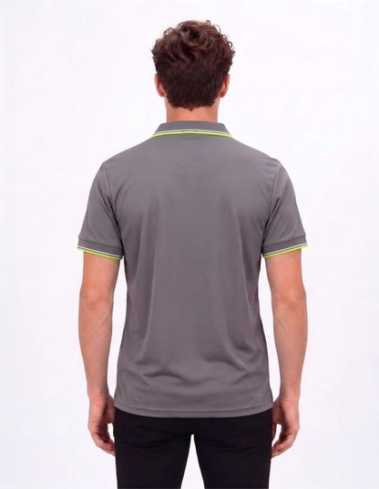 Be Seen Mens Striped Collar and Cuff Polo (BSP2016)