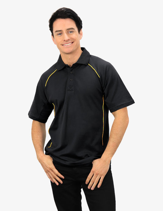 Be Seen Men's Polo Shirt With Contrast Piping (BSP36)
