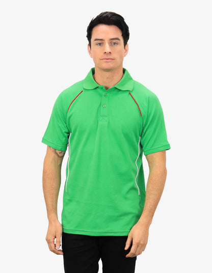 Be Seen Men's Polo Shirt With Contrast Piping (BSP36)