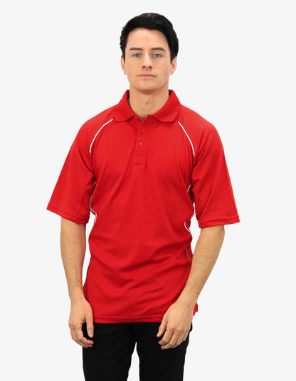 Be Seen Men's Polo Shirt With Contrast Piping (BSP36)