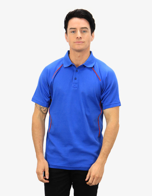 Be Seen Men's Polo Shirt With Contrast Piping (BSP36)