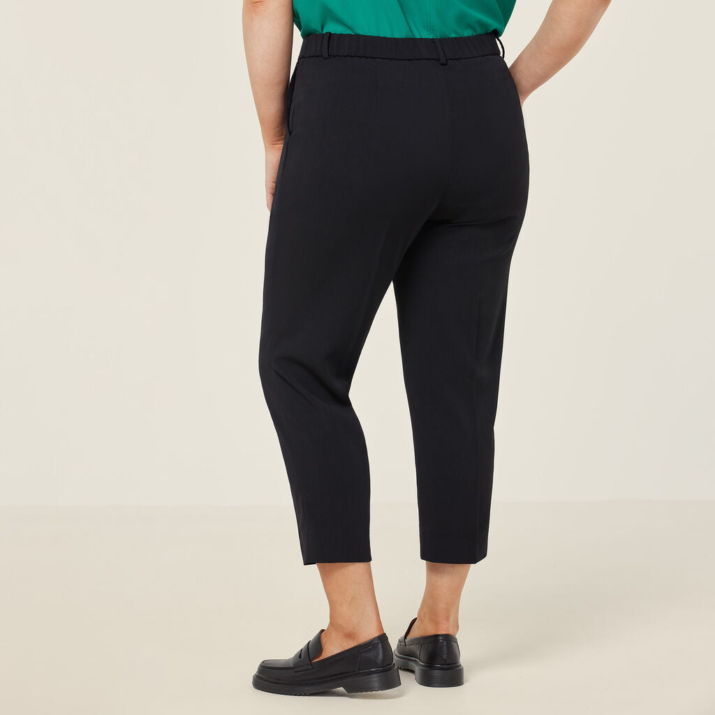 NNT Crepe Stretch High Waist,Tapered Leg Cropped Pant (CAT3YC)