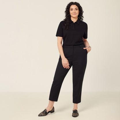 NNT Uniforms Wool Blend Twill Secret Waist Slim Leg Pant (CAT3YH)