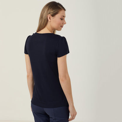 NNT Uniforms Matt Jersey Cap Sleeve Ruffle Neck T-top (CAT48H)