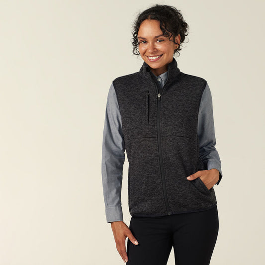 NNT Uniforms Textured Fleece Zip Front Vest W (CAT74N)