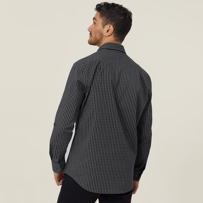NNT Uniforms Avignon Window Check Stretch Long Sleeve Shirt (CATJDE)