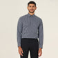 NNT Uniforms Fine Check Avignon Long Sleeve Shirt(CATJDE)