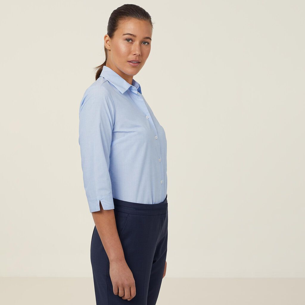 NNT Uniforms Poly Cotton End On End 3/4 Sleeve Shirt (CATUDH)