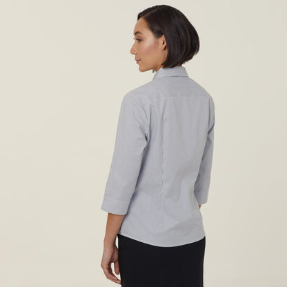 NNT Uniforms Avignon Fine Block Stripe Stretch 3/4 Sleeve Shirt (CATUKV)