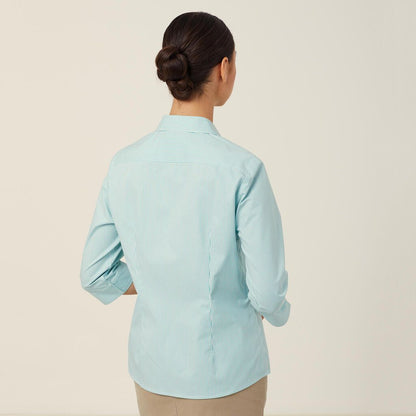 NNT Uniforms Avignon Fine Block Stripe Stretch 3/4 Sleeve Shirt (CATUKV)
