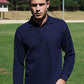 Bocini Mens Long Sleeve Basic Polo-(CP1401)