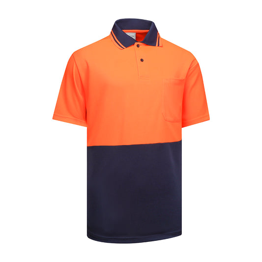 Bocini Mens Hi Vis Basic Two Tone Safety Polo-(CP2407)
