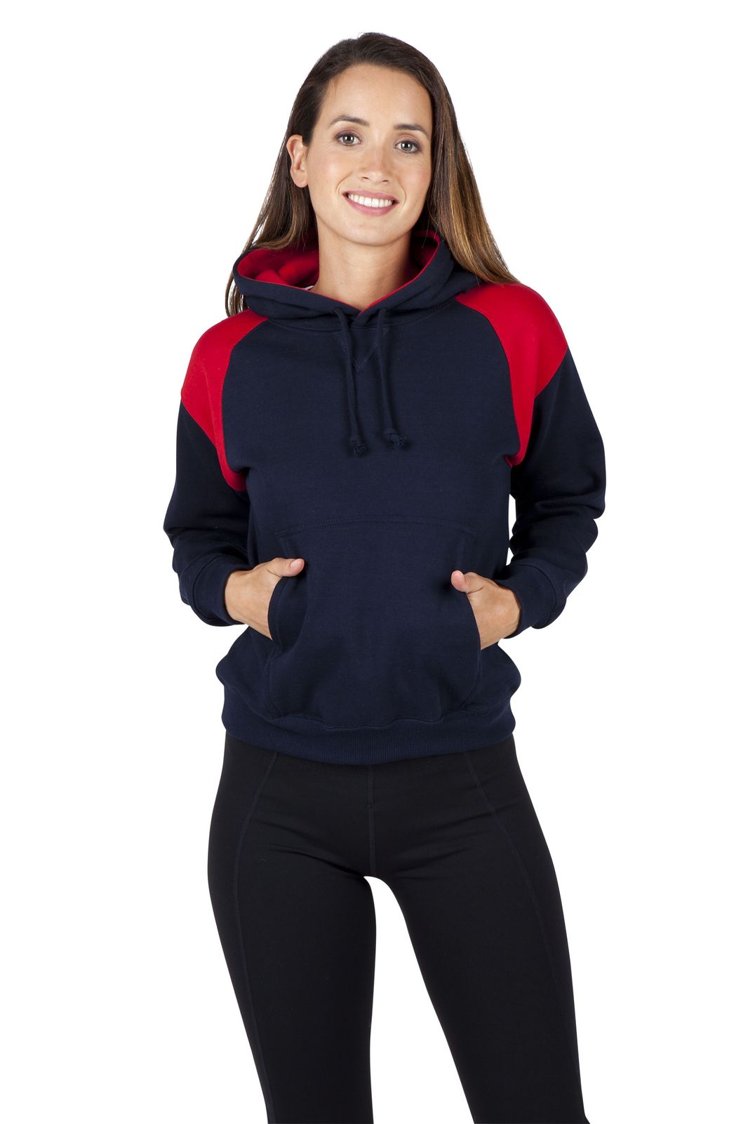 Ramo Ladies/Juniors Shoulder Contrast Panel Hoodie  (F303UN)