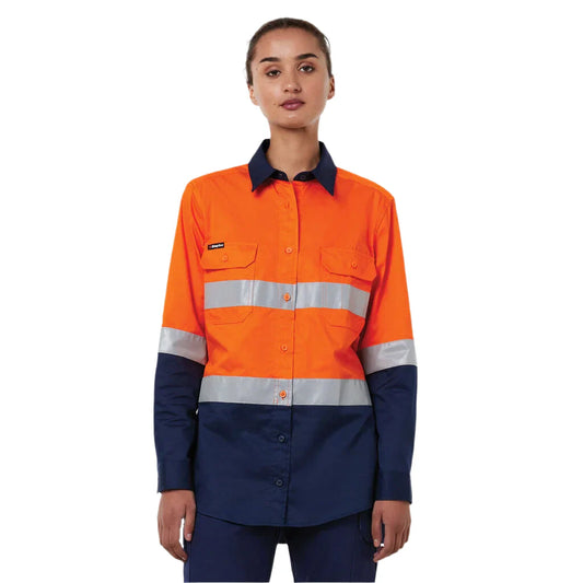 King Gee Originals Women's Vented Drill Shirt Taped (K44221)