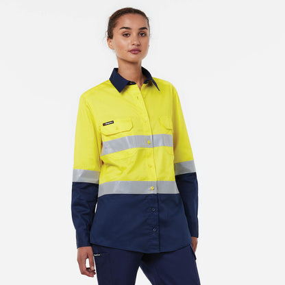 King Gee Originals Women's Vented Drill Shirt Taped (K44221)