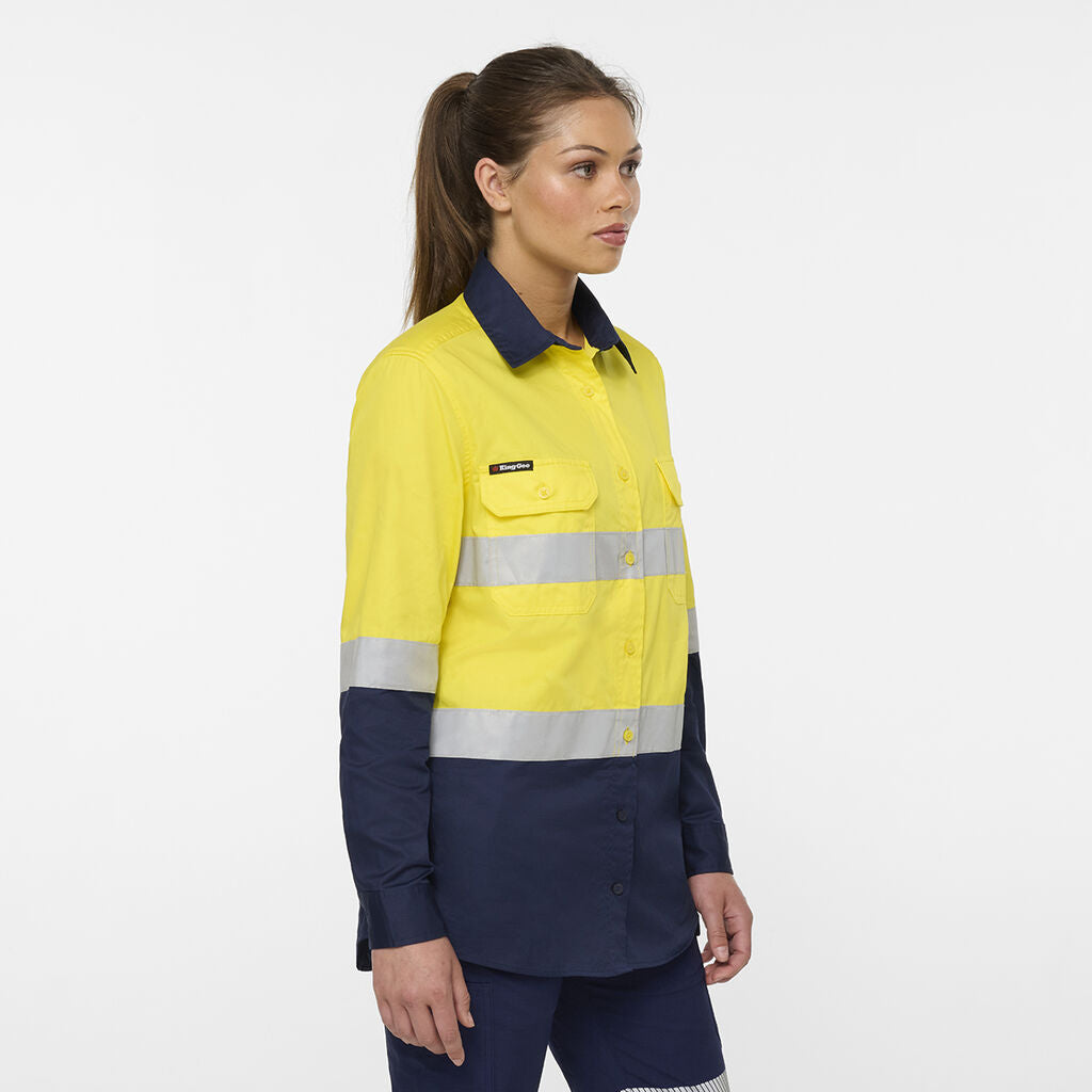King Gee Women's Originals Spliced Drill Shirt (K44244)