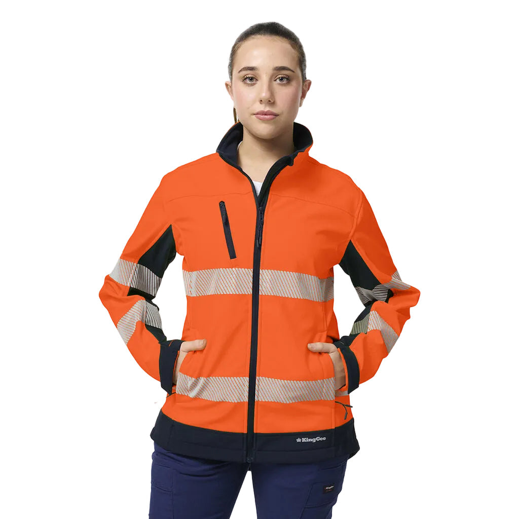 King Gee Women's Originals Softshell Segmented Tape Jacket (K45000)