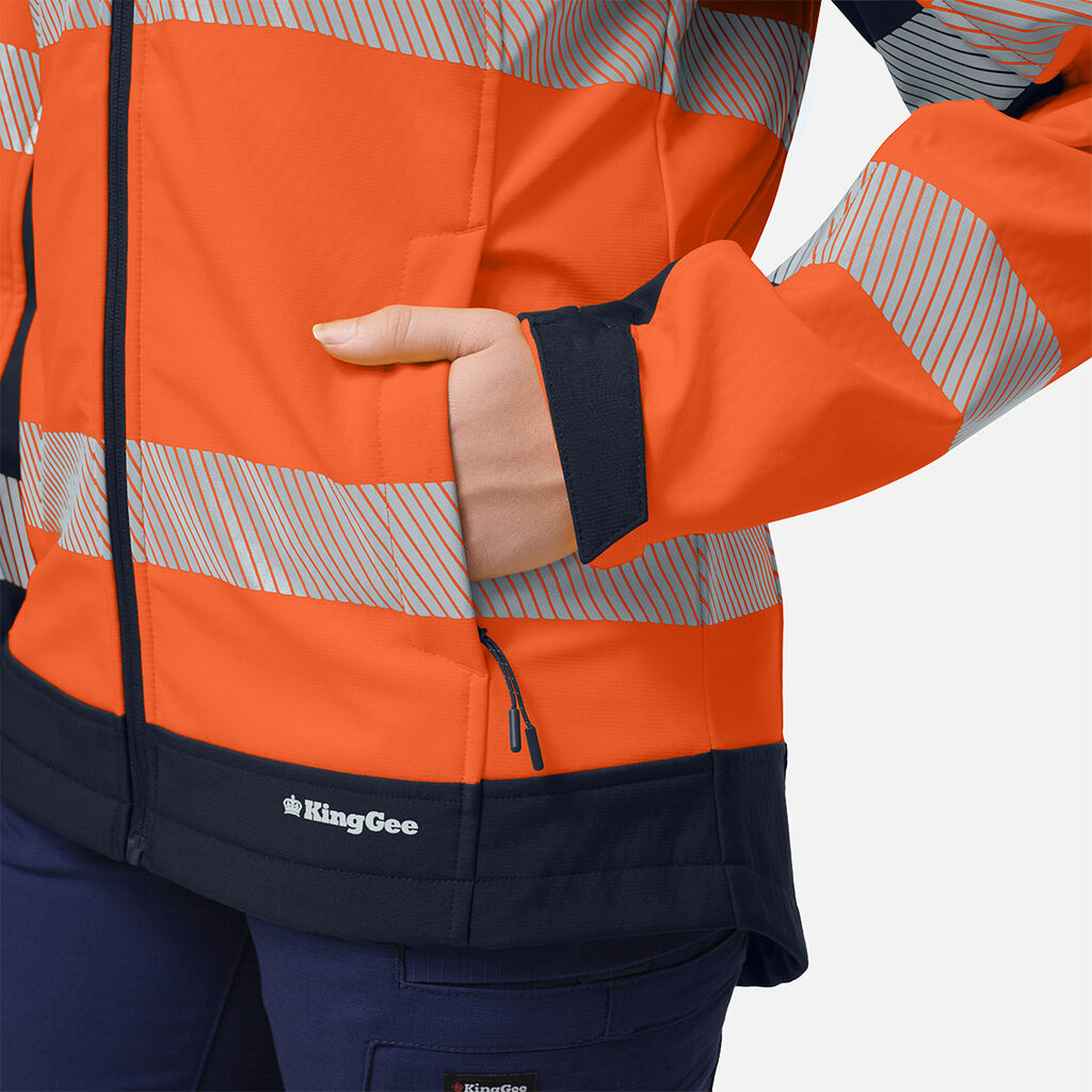 King Gee Women's Originals Softshell Segmented Tape Jacket (K45000)