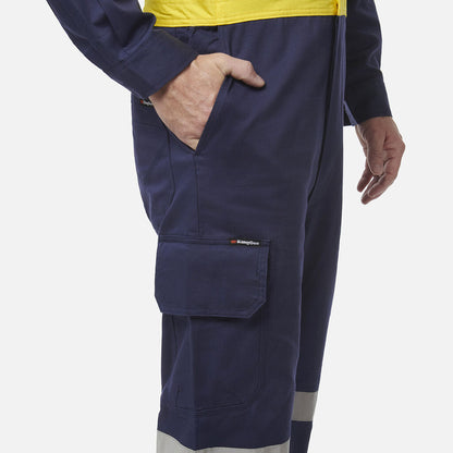 King Gee Workcool 2 Hi-Vis Reflective Two Tone Work Overalls (K51540)