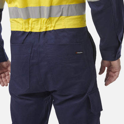 King Gee Workcool 2 Hi-Vis Reflective Two Tone Work Overalls (K51540)