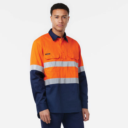 King Gee Originals Closed Front Vented Drill Shirt Tape (K54007)