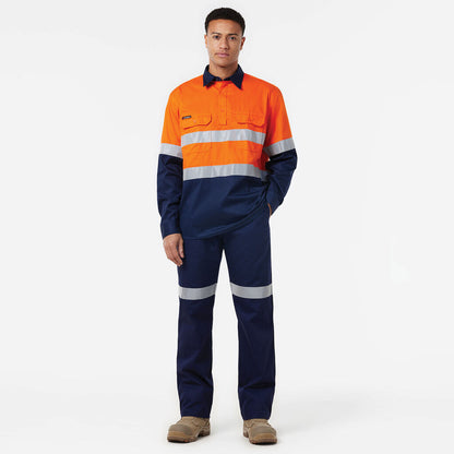 King Gee Originals Closed Front Vented Drill Shirt Tape (K54007)