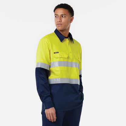 King Gee Originals Closed Front Vented Drill Shirt Tape (K54007)