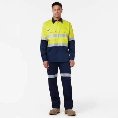 King Gee Originals Closed Front Vented Drill Shirt Tape (K54007)