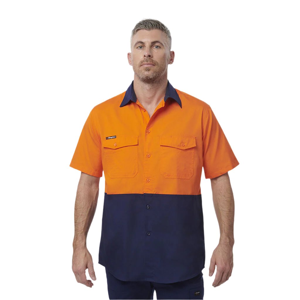 King-Gee-Workcool-Hi-Vis-Two-Tone-Drill-Work-Shirt