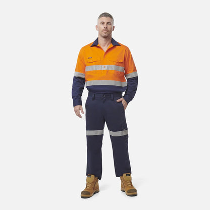 King Gee Workcool 2 Hi-Vis Reflective Closed Front Work Shirt (K54886)