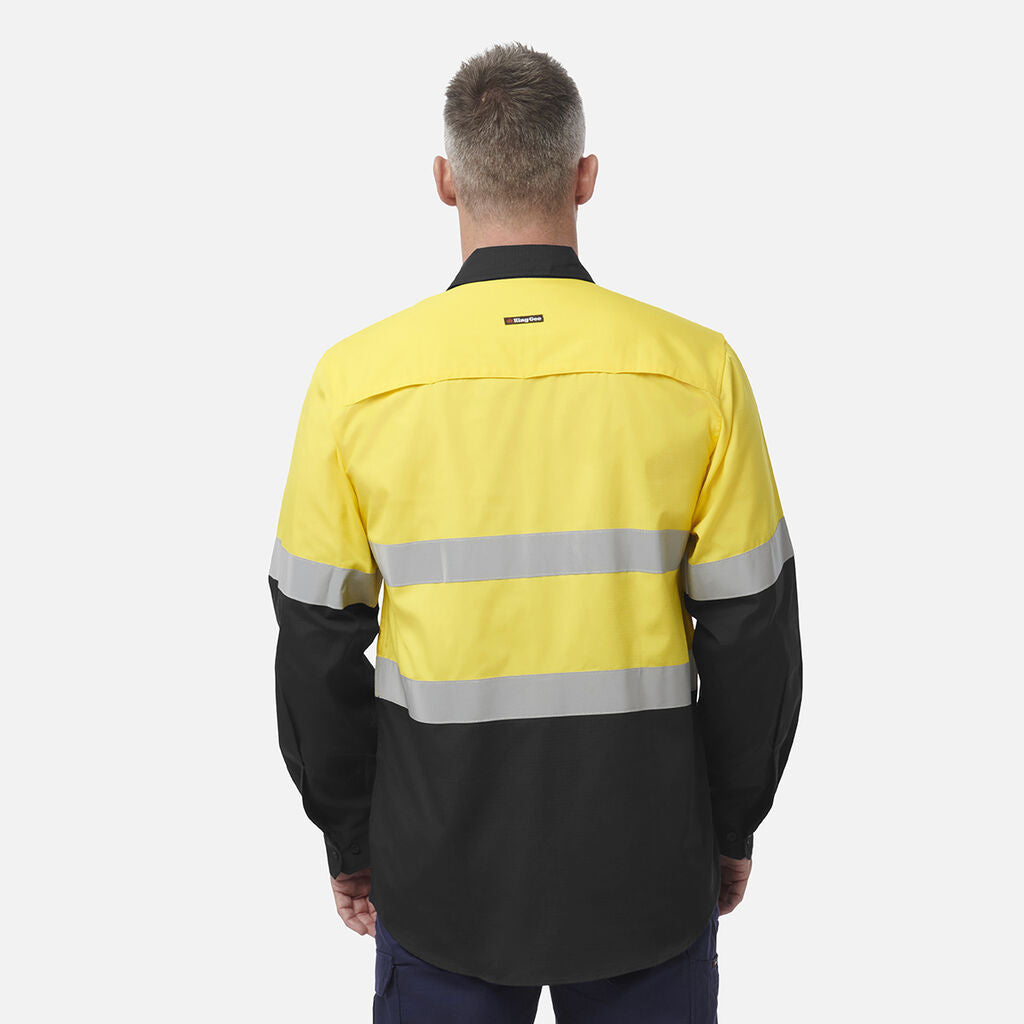 King Gee Workcool Vented Spliced Shirt Taped Long Sleeve (K54913)
