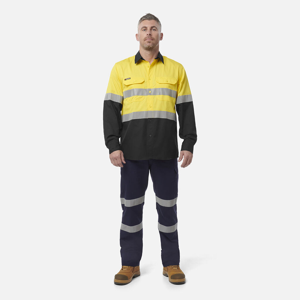 King Gee Workcool Vented Spliced Shirt Taped Long Sleeve (K54913)