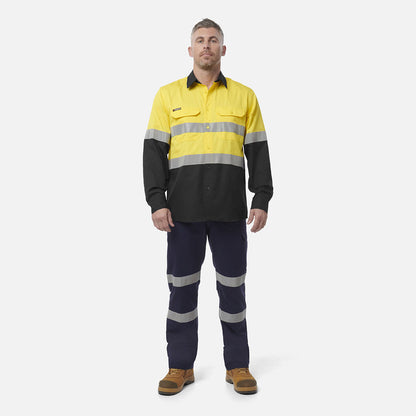 King Gee Workcool Vented Spliced Shirt Taped Long Sleeve (K54913)