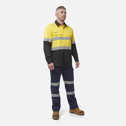 King Gee Workcool Vented Spliced Shirt Taped Long Sleeve (K54913)