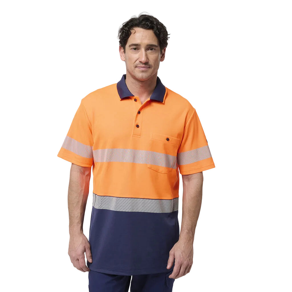 King Gee Originals Hi-Vis Spliced Taped Cotton Back Polo (K54928)