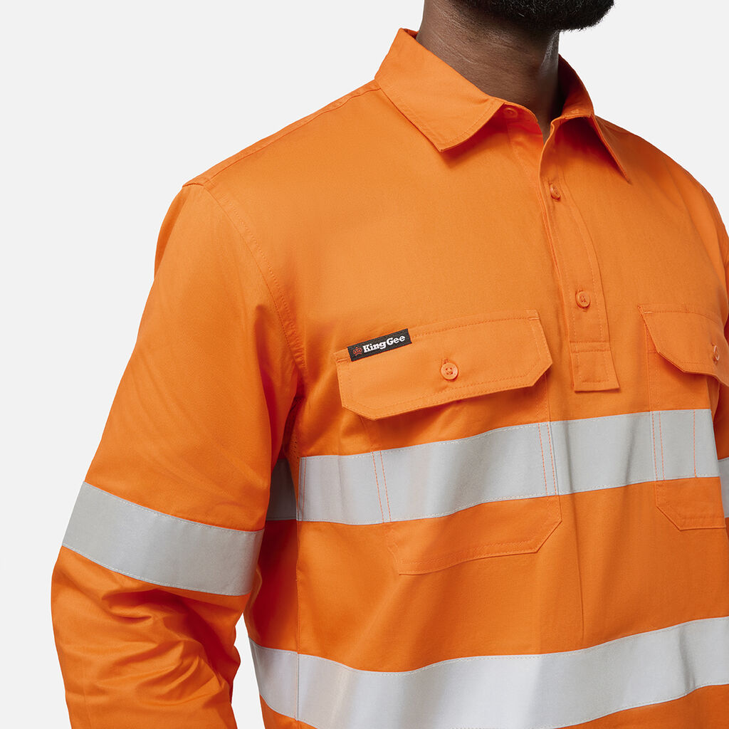 King Gee Originals Hi Vis Closed Front Shirt (K54934)