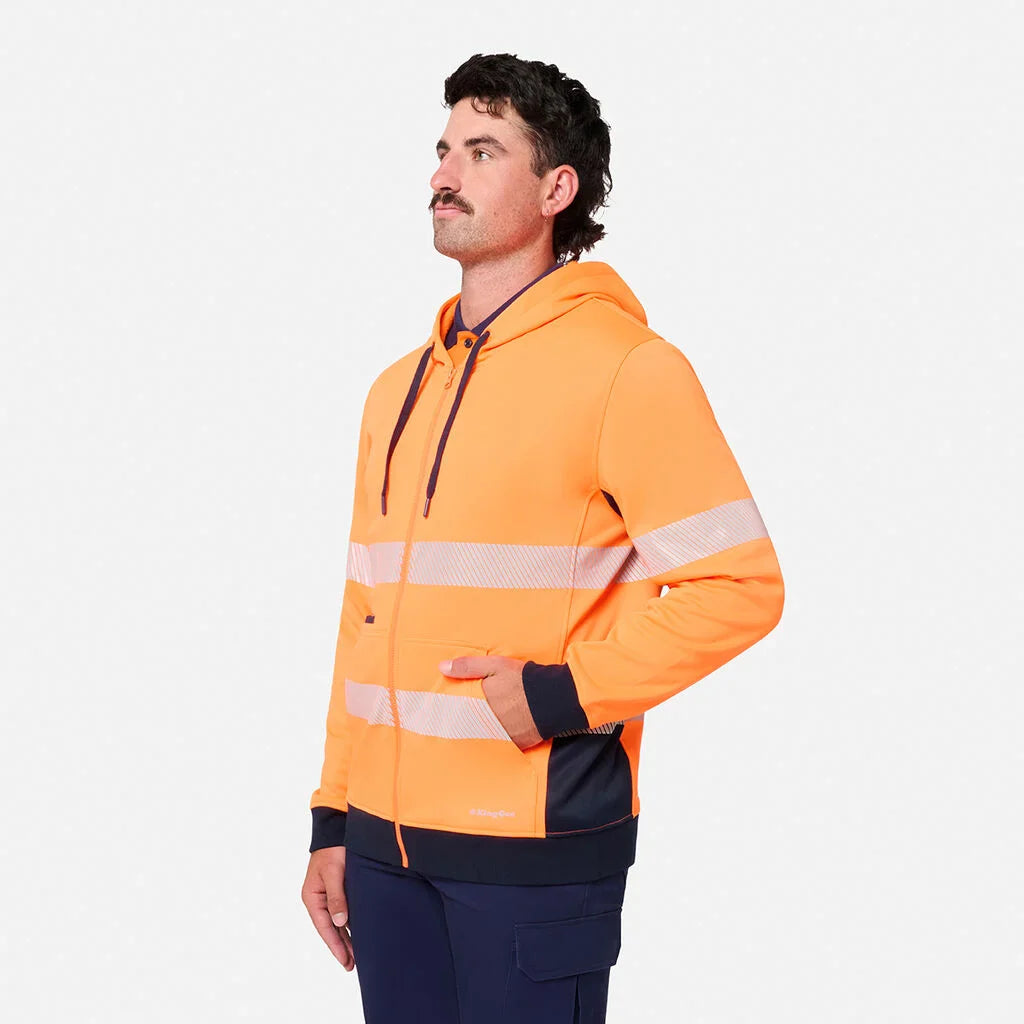 King Gee Originals Hi-Vis Spliced Full Zip Hoodie (K55018)