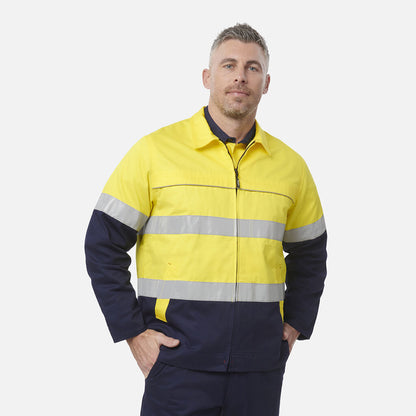 King Gee Originals Hi-Vis Reflective Cotton Drill Work Jacket (K55905)