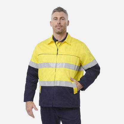 King Gee Originals Hi-Vis Reflective Cotton Drill Work Jacket (K55905)