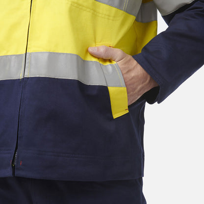 King Gee Originals Hi-Vis Reflective Cotton Drill Work Jacket (K55905)