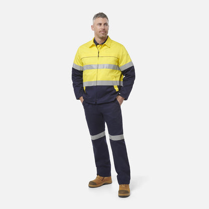 King Gee Originals Hi-Vis Reflective Cotton Drill Work Jacket (K55905)
