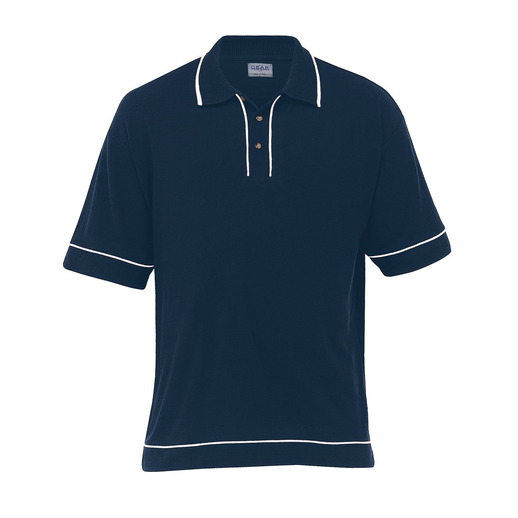 Gear For Life Mens Retro Waffle Polo(2nd 8 Colours) (RWP)