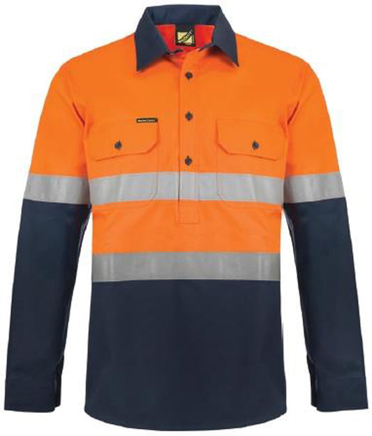 Workcraft Hybrid Hivis Close Front Shirt(WS6031)