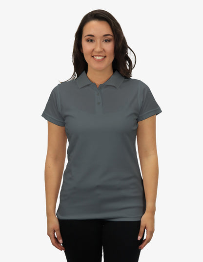 Be Seen Ladies Plain Polo Shirt With Herringbone Tape At Neck (The Piranha)