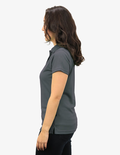 Be Seen Ladies Plain Polo Shirt With Herringbone Tape At Neck (The Piranha)