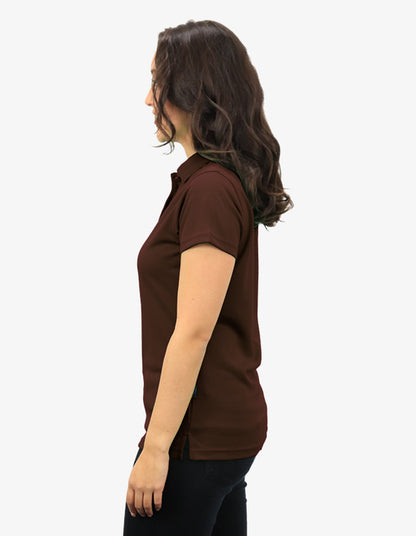 Be Seen Ladies Plain Polo Shirt With Herringbone Tape At Neck (The Piranha)