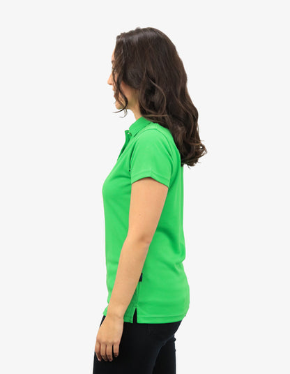 Be Seen Ladies Plain Polo Shirt With Herringbone Tape At Neck (The Piranha)